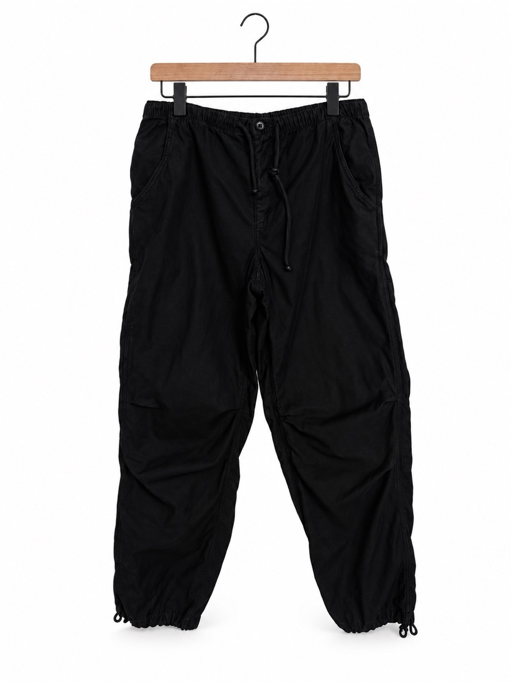 TNA Aritzia Cargo Pants Black Drawstring Size M Wide Leg